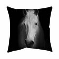 Fondo 26 x 26 in. Monochrome Horse-Double Sided Print Indoor Pillow FO2794689